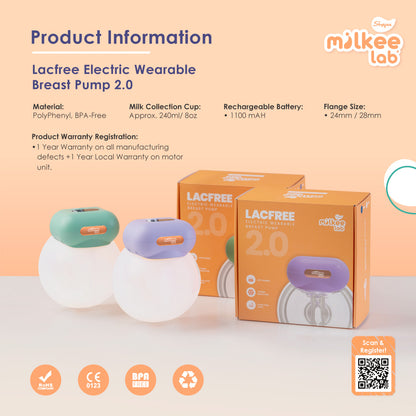 LacFree Wearable Breastpump 2.0 (1 unit) - FEMY Wellness